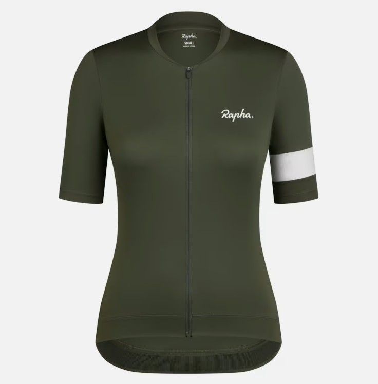 Rapha Women's Core Cycling Jersey - Dark Green/ White