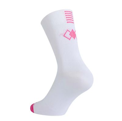 Rapha EF Pro Team Socks III - White/ High Vis Pink Rapha EF Pro Team Socks III - White/ High Vis Pink