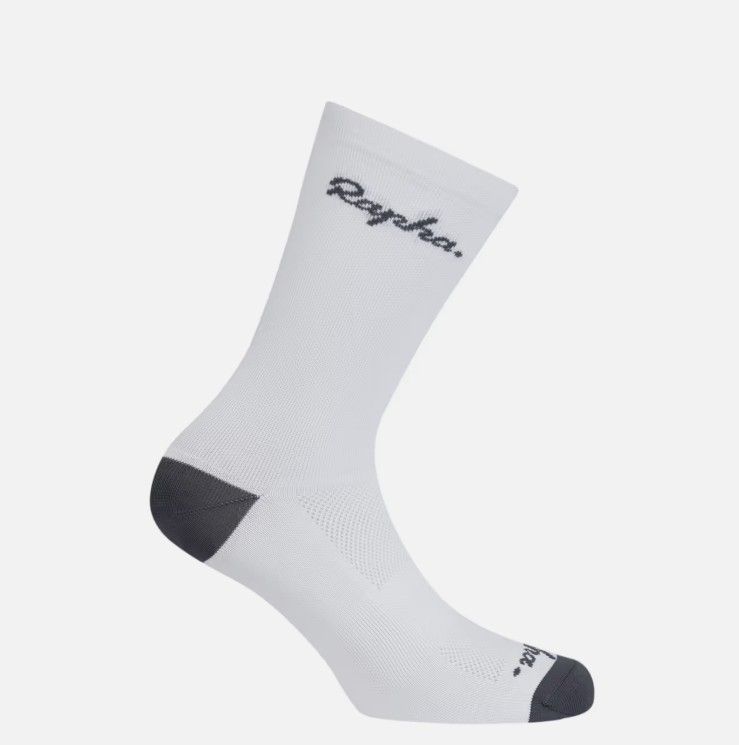 Rapha Logo Socks - White/ Grey Rapha Logo Socks - White/ Grey