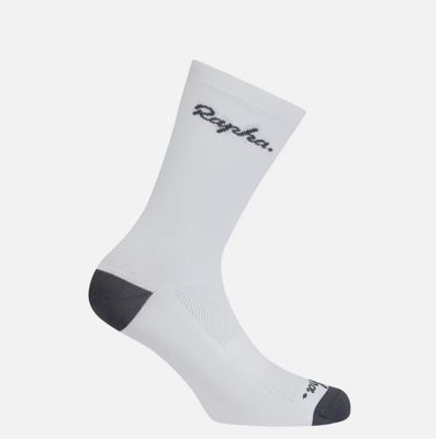 Rapha Logo Socks - White/ Grey Rapha Logo Socks - White/ Grey