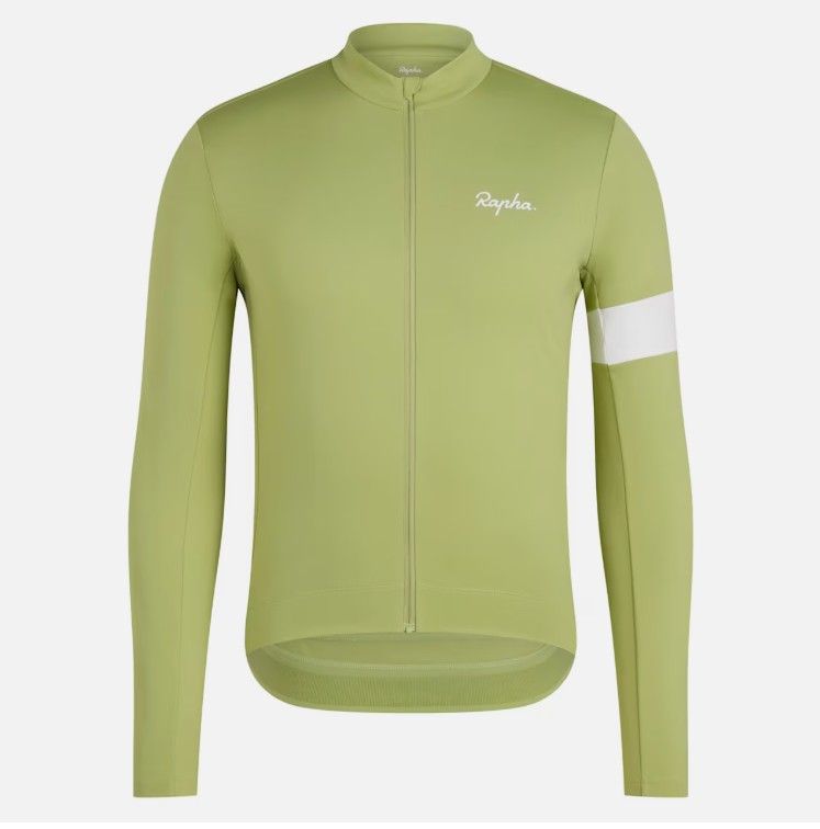 Rapha Core Thermal Long Sleeve Jersey - Fern/ White