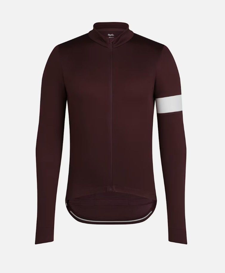 Rapha Classic Long Sleeve Jersey - Mahogany/ White