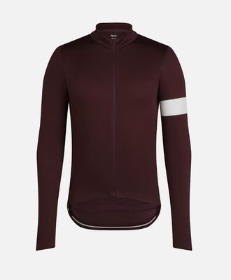 Rapha Classic Long Sleeve Jersey - Mahogany/ White