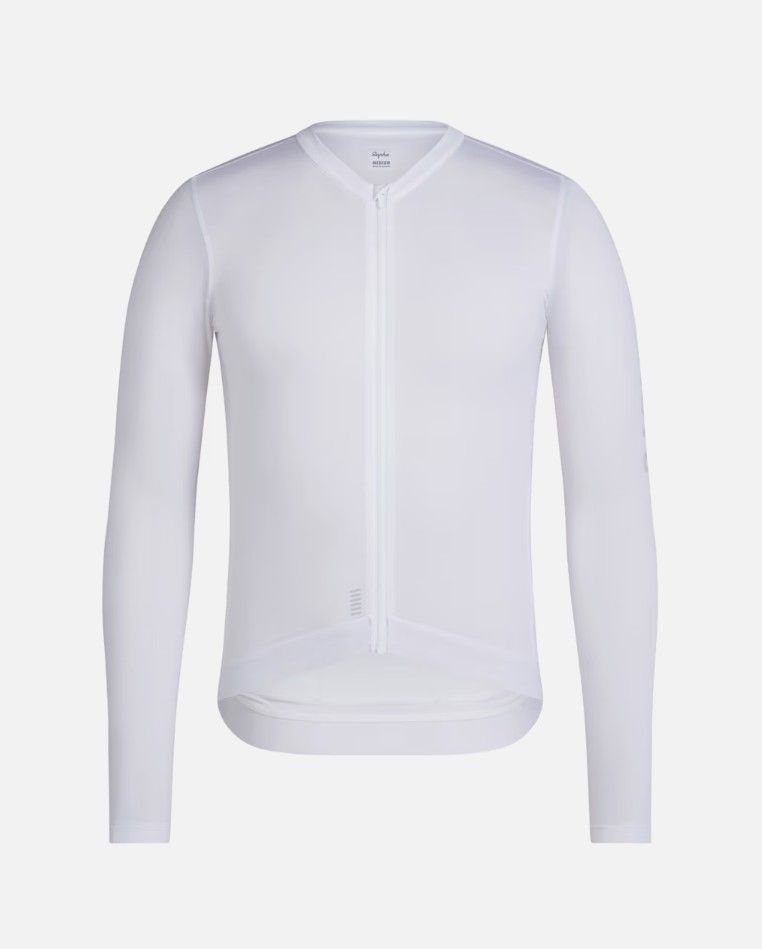 Rapha Pro Team Long Sleeve Lightweight Training Jersey III - White/ Silver Rapha Pro Team Long Sleeve Lightweight Training Jersey III - White/ Silver