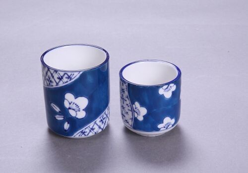 Japanese Blue with White Patterns Teacup