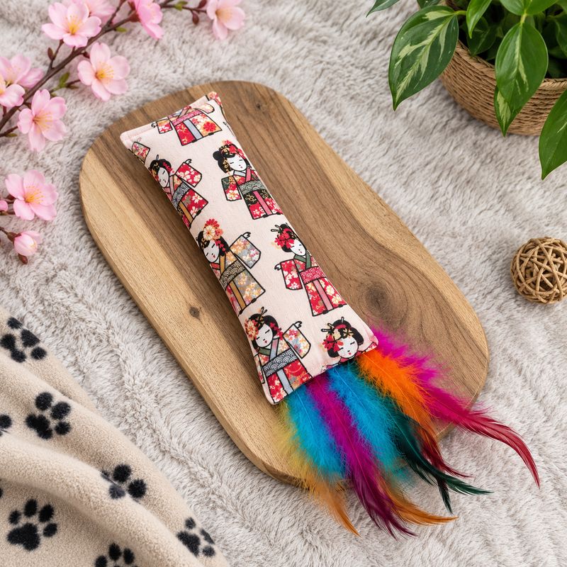 Kicker Miaoukimono pour chat en tissu japonais fait main