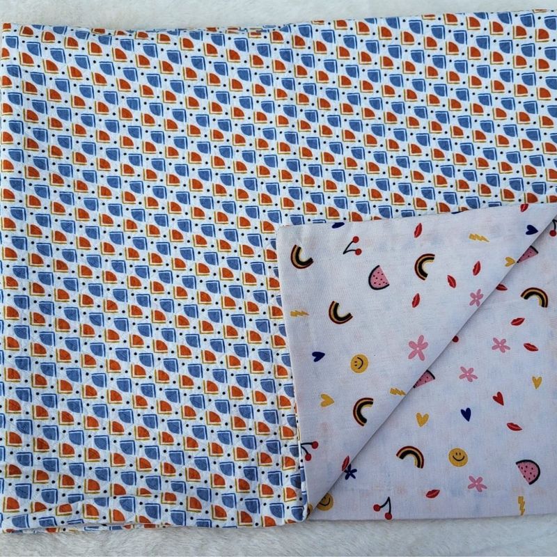 Couverture pour chat Fruit réversible en coton faite main