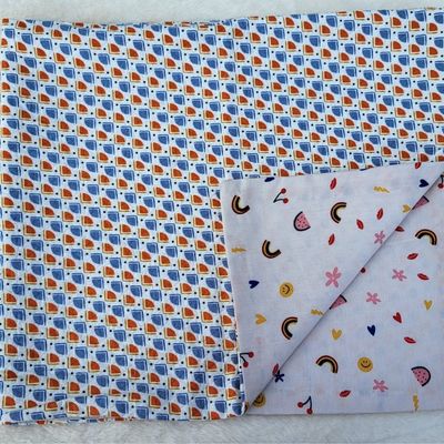 Couverture Fruit – Plaid réversible pour chat Couverture pour chat Fruit réversible en coton faite main