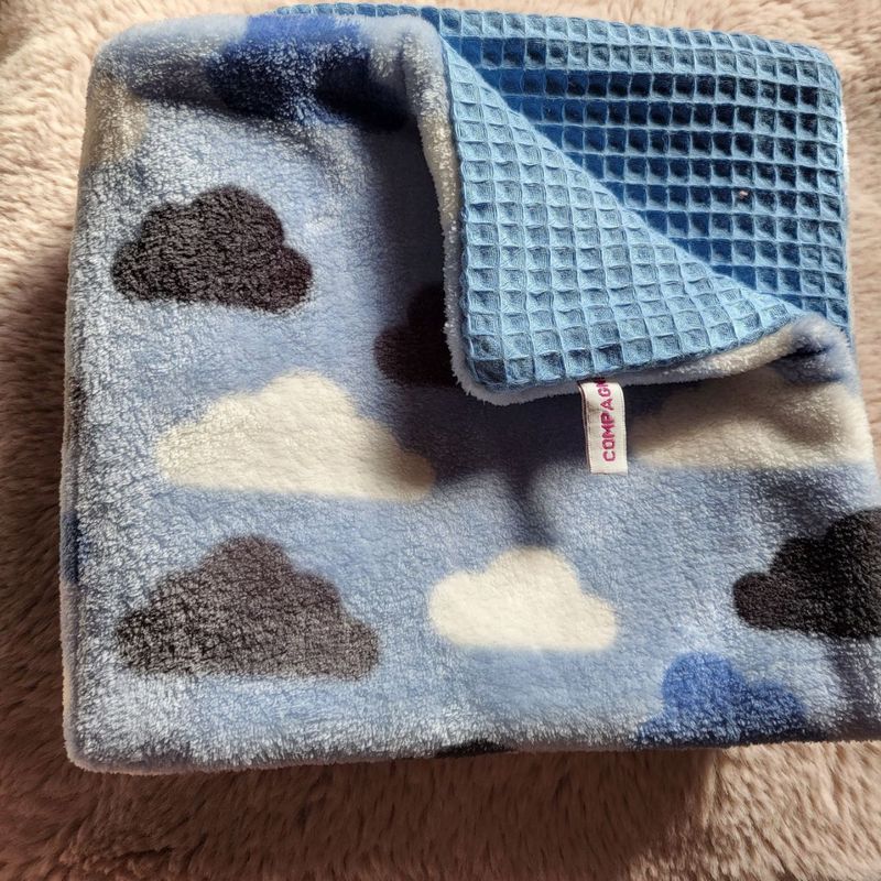 Couverture pour chat Nuage douce bleu ciel avec tissu gaufré