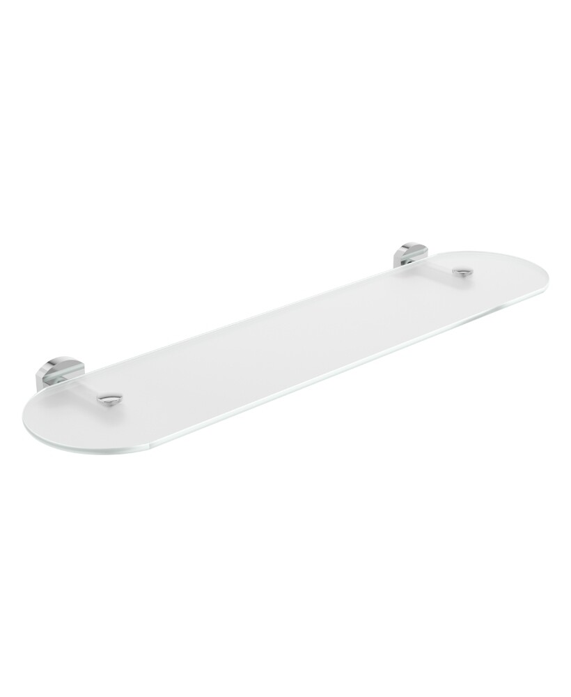 SONAS Stress Chrome Glass Round Shelf