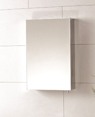 SONAS Stilo Single Door Stainless Steel Mirror Cabinet