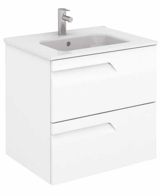 SONAS Brava 60cm Gloss White Wall Hung Vanity Unit SONAS Brava 60cm Gloss White Wall Hung Vanity Unit