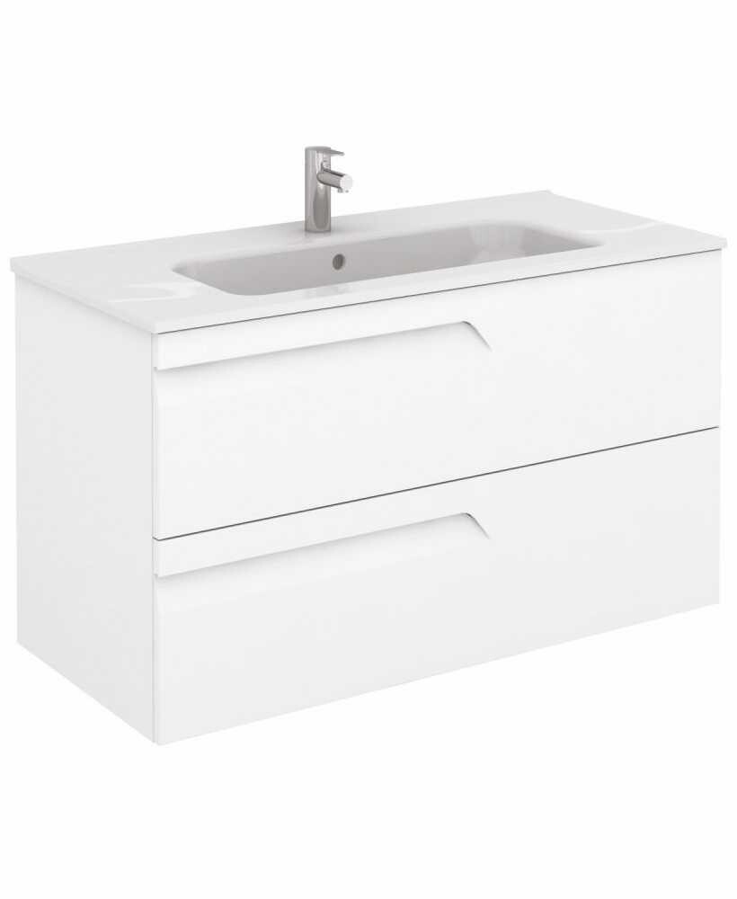 SONAS Brava Gloss White 100cm Wall Hung Vanity Unit SONAS Brava Gloss White 100cm Wall Hung Vanity Unit