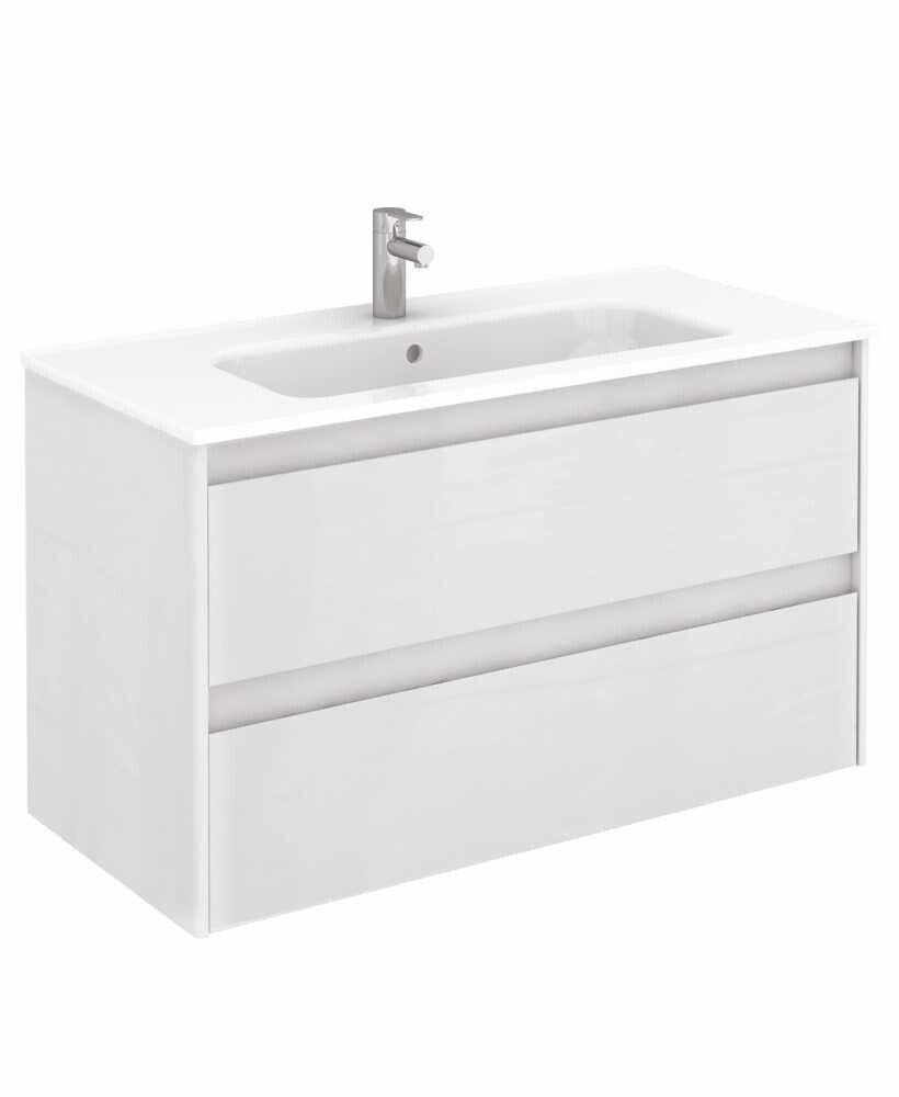 SONAS Dijon 100cm Gloss White Wall Hung Vanity Unit SONAS Dijon 100cm Gloss White Wall Hung Vanity Unit