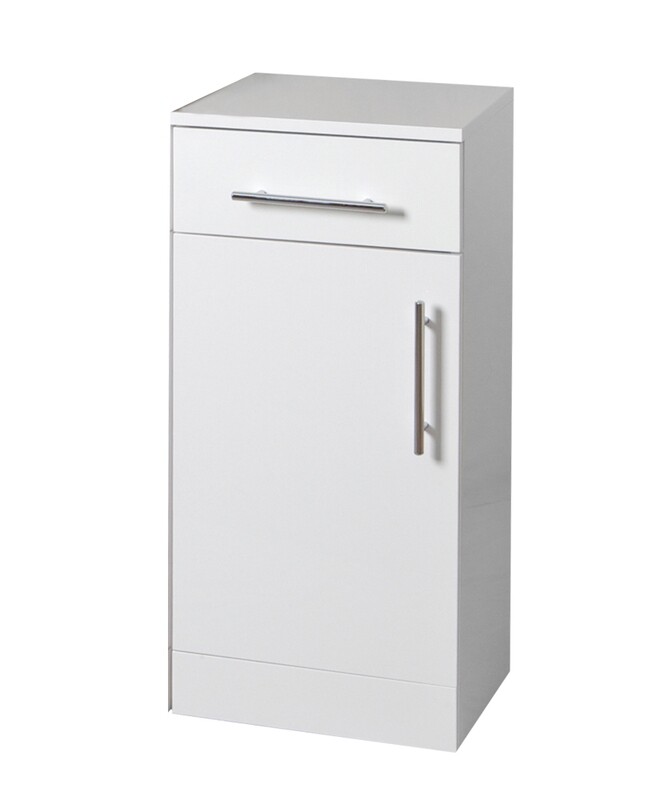 SONAS Belmont Gloss White  Base Unit- Chrome Hardware