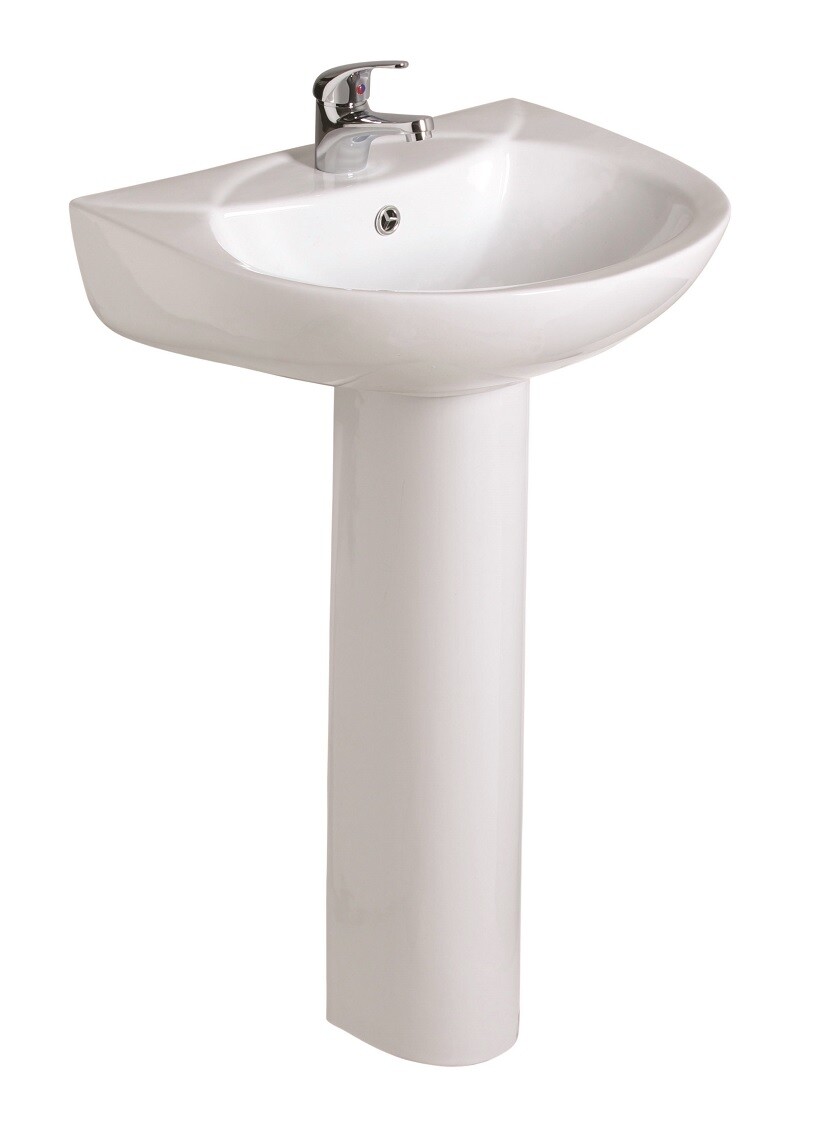 SONAS Strata 530 Basin with Full Pedestal, Tap Holes: 1 Tap Hole