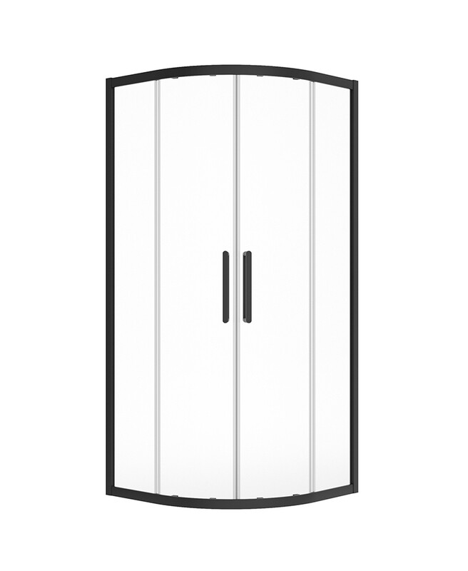 SONAS Aspect Matt Black Two Door Quadrant Shower Door