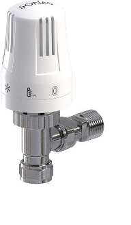 SONAS Thermostatic Angled Radiator Valves