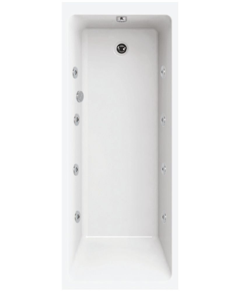 SONAS Oscar Single Ended 8 Jet Whirlpool Bath, Size: L1700xW700xD400