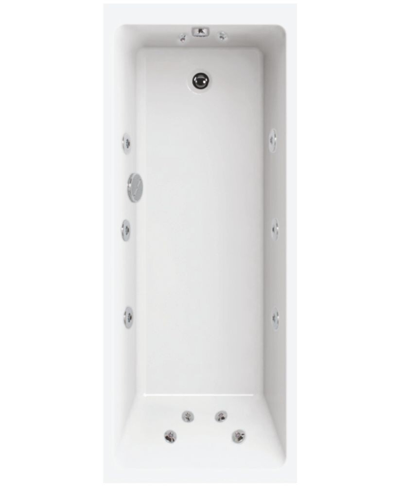 SONAS Oscar Single Ended 12 Jet Whirlpool Bath, Size: L1700xW700xD400