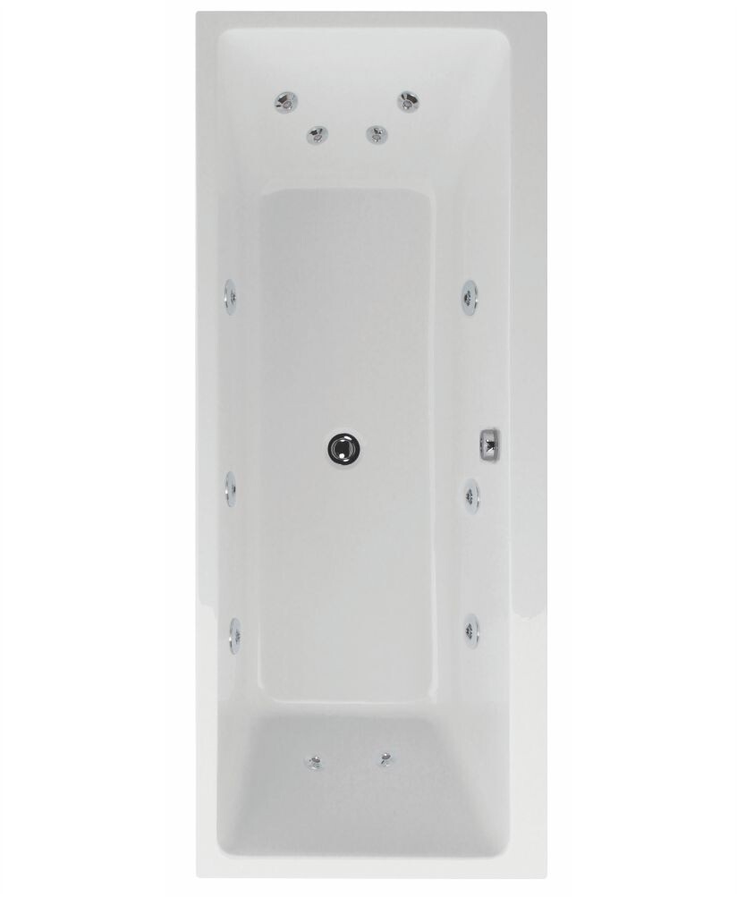 SONAS Oscar Double Ended 12 Jet Whirlpool Bath, Size: L1700xW750xD400
