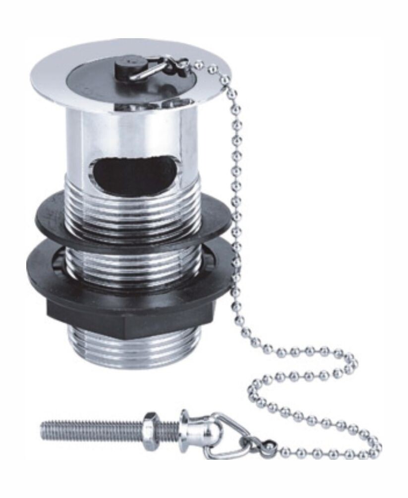 SONAS Brass Basin Waste with Plastic Plug &amp; Chain