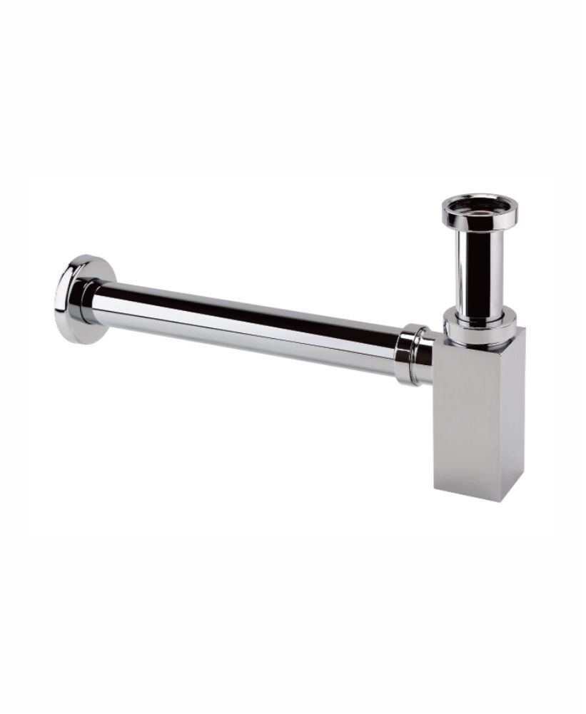 SONAS Sync Brass Square Bottle Trap, Colour: Chrome