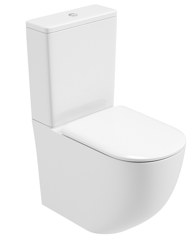 SONAS Inspire Fully Shrouded Rimless WC, Seat: Soft Close Standard Seat