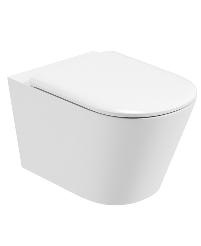 SONAS Reflections Wall Hung Rimless WC, Seat: Soft Close Standard Seat