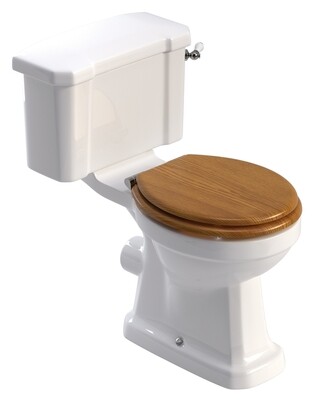 SONAS Westbury Close Coupled WC, Seat: Oak Soft Close Seat