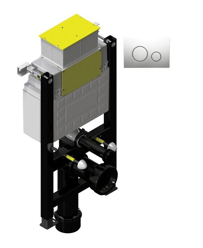 SONAS Fast Fix Frame with Top &amp; Front Access for Wall Hung WC with Circular Flush Plate