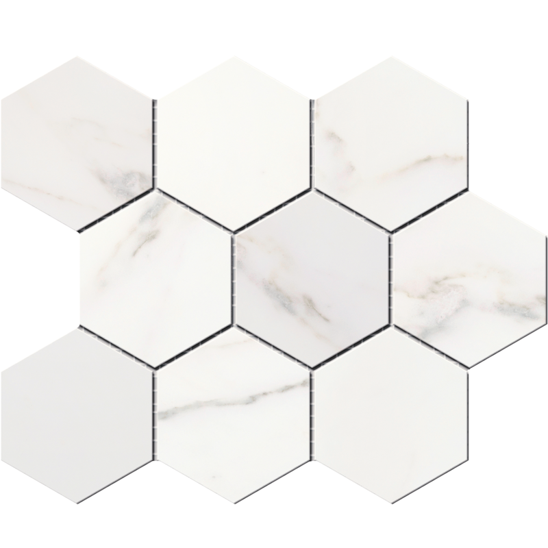 Artico White Home Hexagonal Mosaic (1 Sheet)