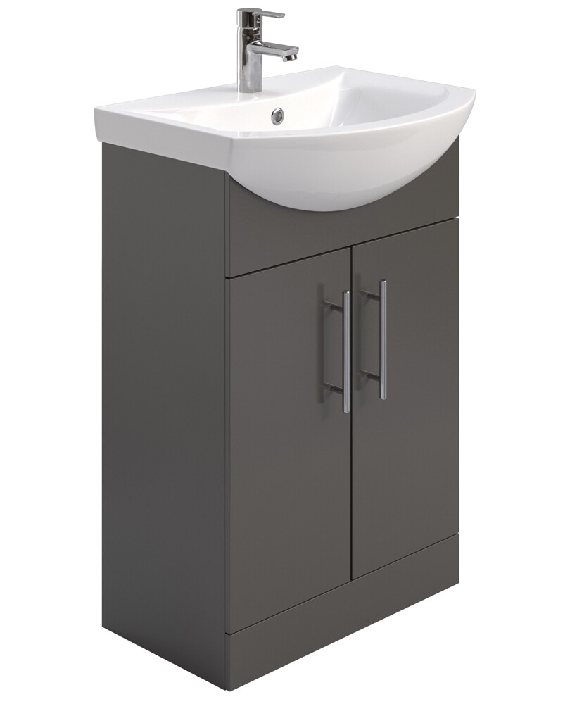 SONAS Belmont 55cm 2 Door Floor Standing Vanity Unit