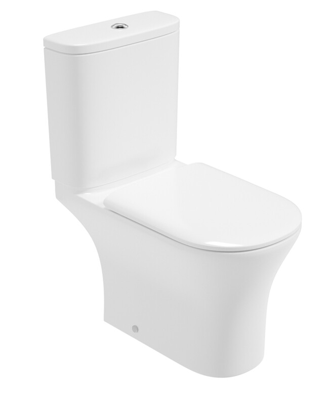 SONAS Pe�a Open Back Close Coupled Rimless Pan &amp; Soft Close Seat