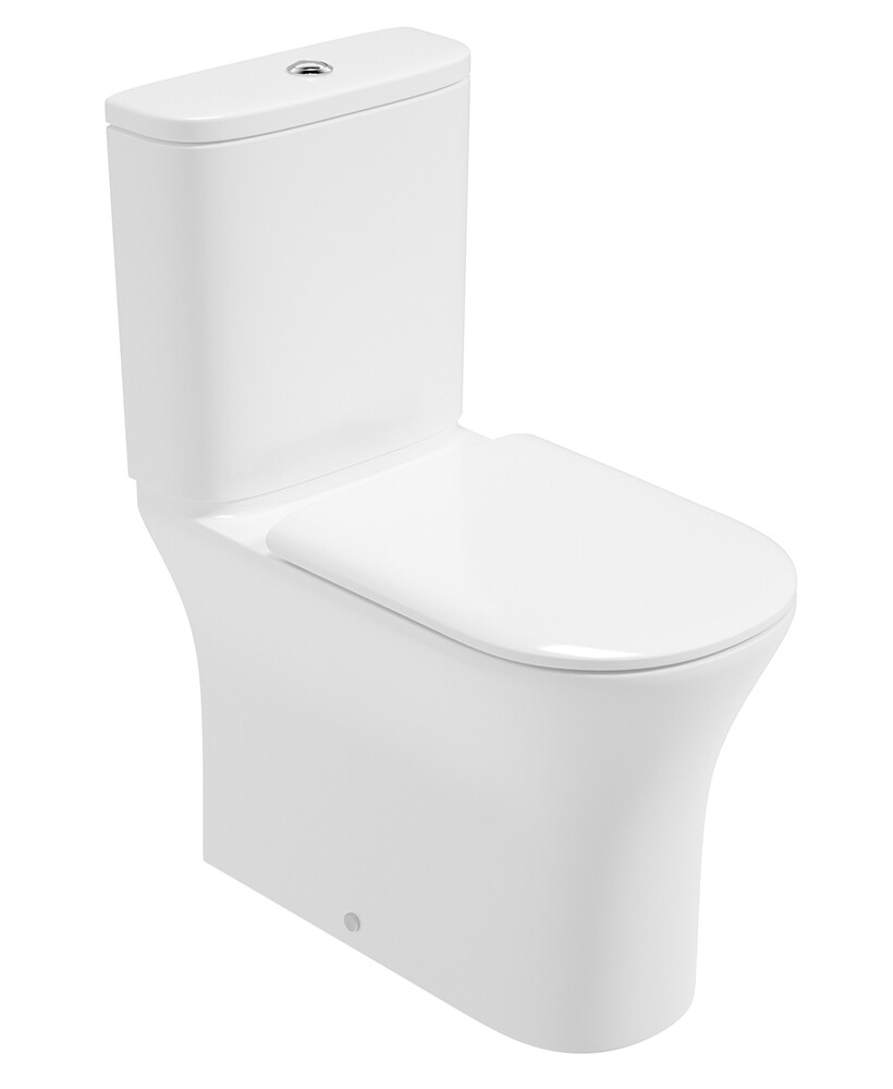 SONAS Pe�a Fully Shrouded Comfort Height Close Coupled Rimless Pan &amp; Soft Close Seat