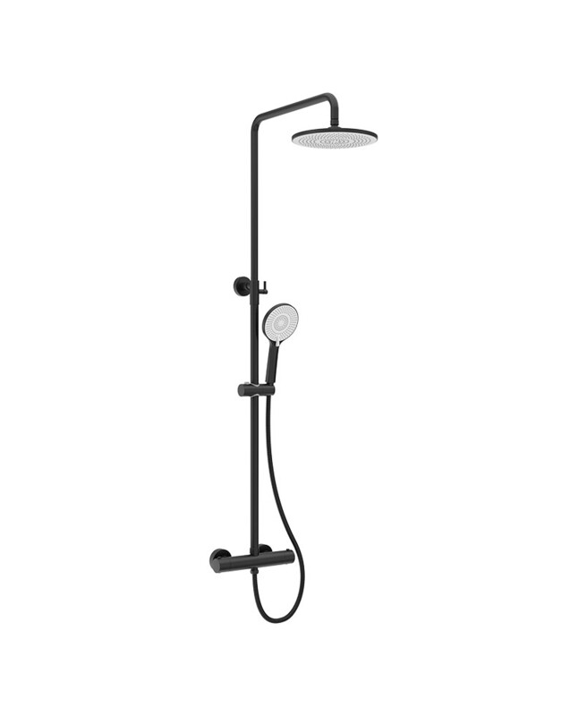 SONAS Alita Rain Thermostatic Shower Kit Matt Black