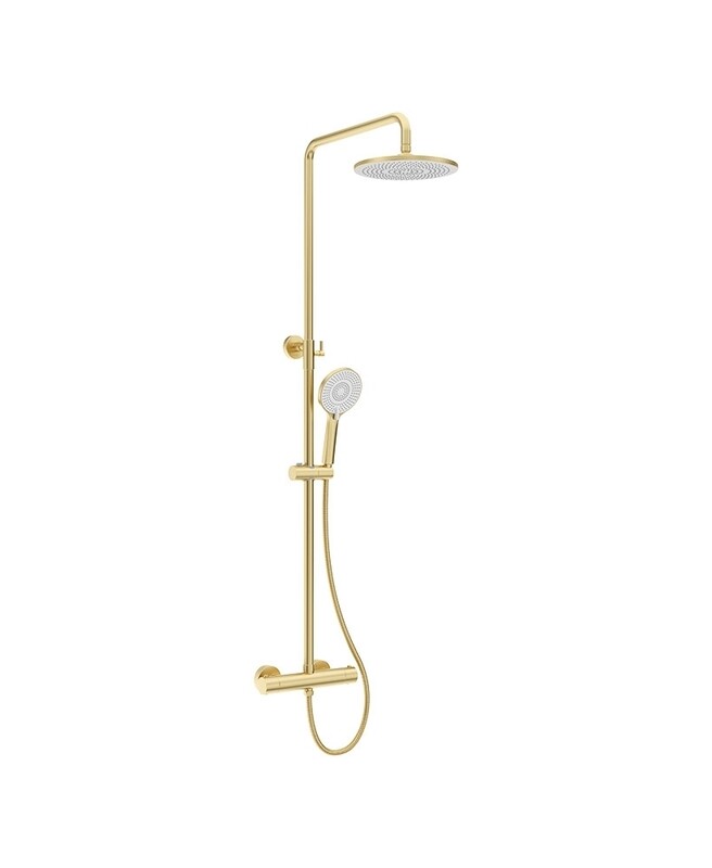 SONAS Alita Rain Thermostatic Shower Kit Brushed Gold SONAS Alita Rain Thermostatic Shower Kit Brushed Gold