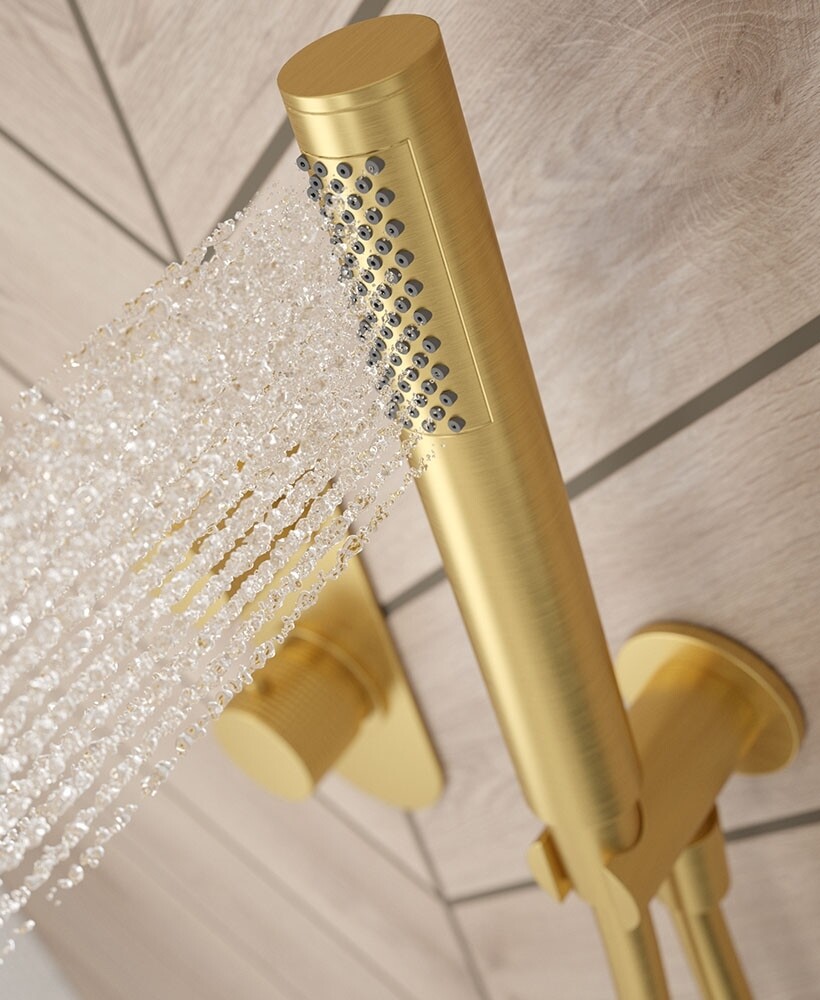 SONAS Alita Round Handset Kit Brushed Gold