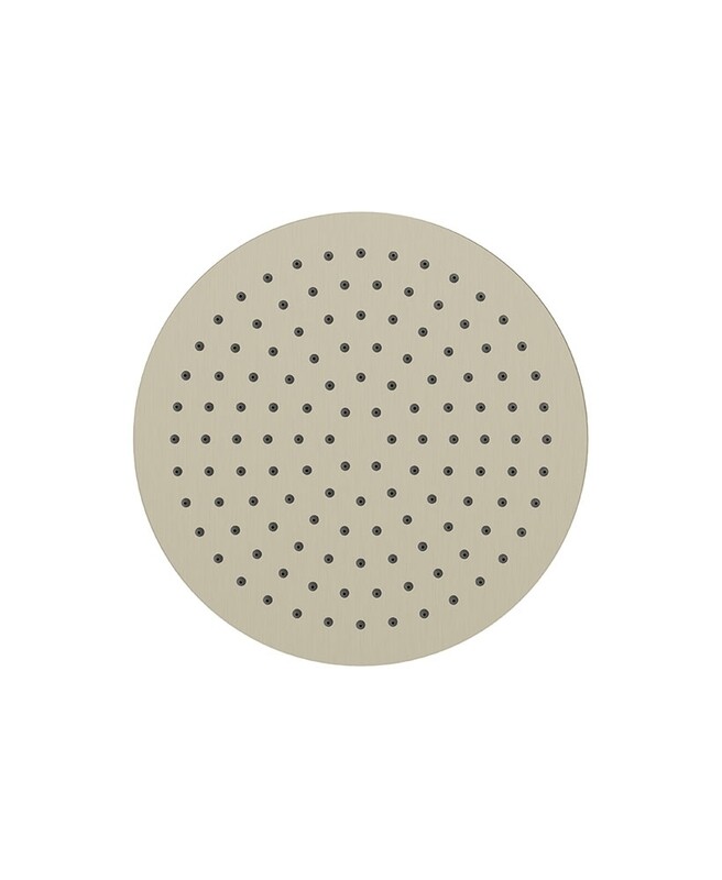 SONAS Sync Round Thin Stainless Steel Shower Head 250mm Brushed Nickel