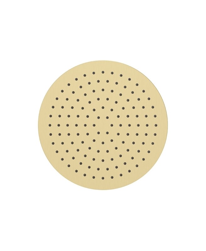 SONAS Sync Round Thin Stainless Steel Shower Head 250mm Brushed Gold