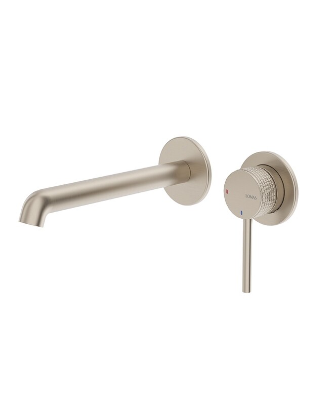 SONAS Alita Wall Mounted Basin Mixer Brushed Nickel SONAS Alita Wall Mounted Basin Mixer Brushed Nickel