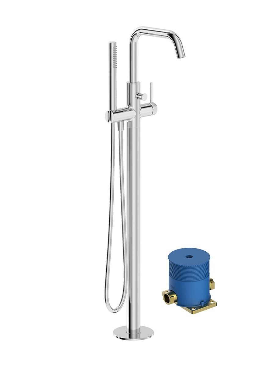 Alita Floor Standing Bath Shower Mixer Chrome