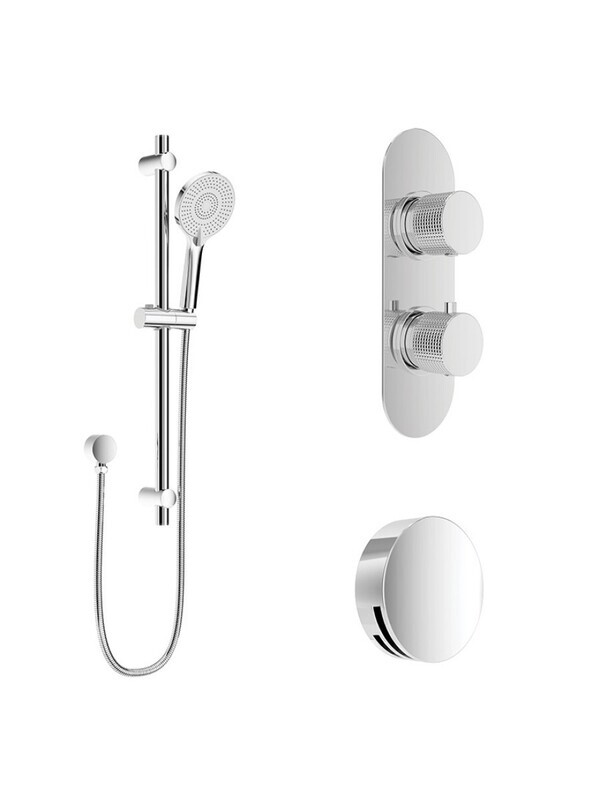 SONAS Alita Knurled Bath Set 1 Chrome