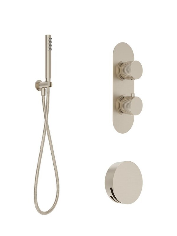 SONAS Alita Knurled Bath Set 2 Brushed Nickel SONAS Alita Knurled Bath Set 2 Brushed Nickel