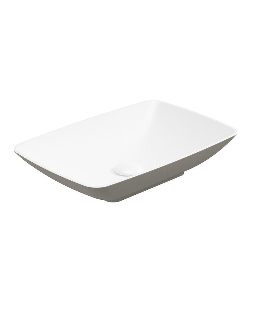 SONAS Skal Rectangle Countertop Basin Khaki Matt