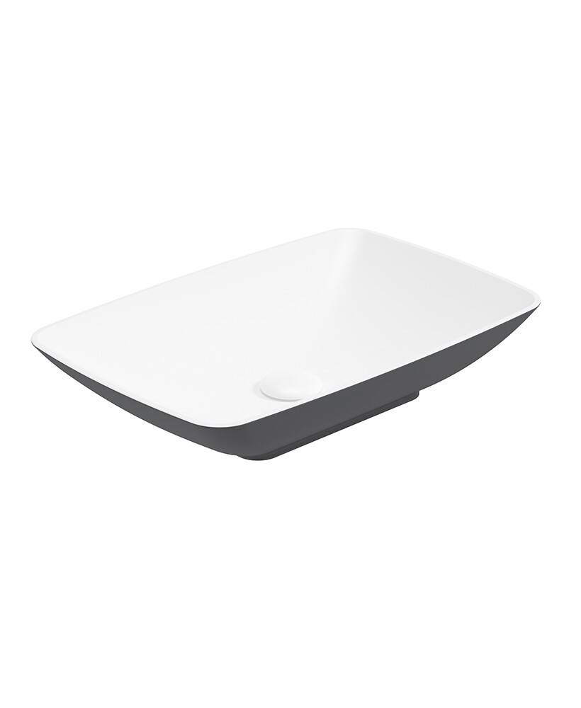 SONAS Skal Rectangle Countertop Basin Midnight Grey
