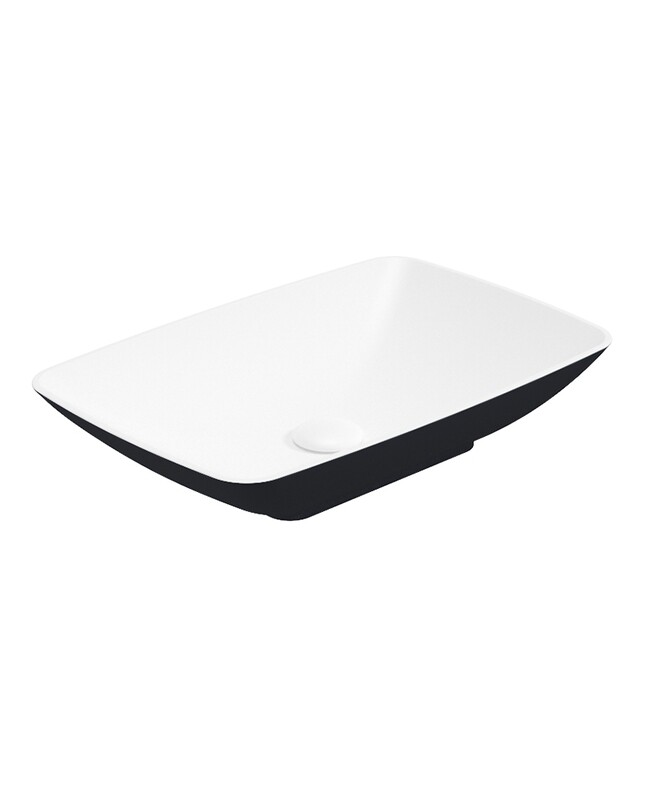 SONAS Skal Rectangle Countertop Basin Matt Black