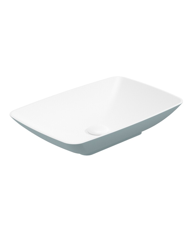SONAS Skal Rectangle Countertop Basin Coral Green