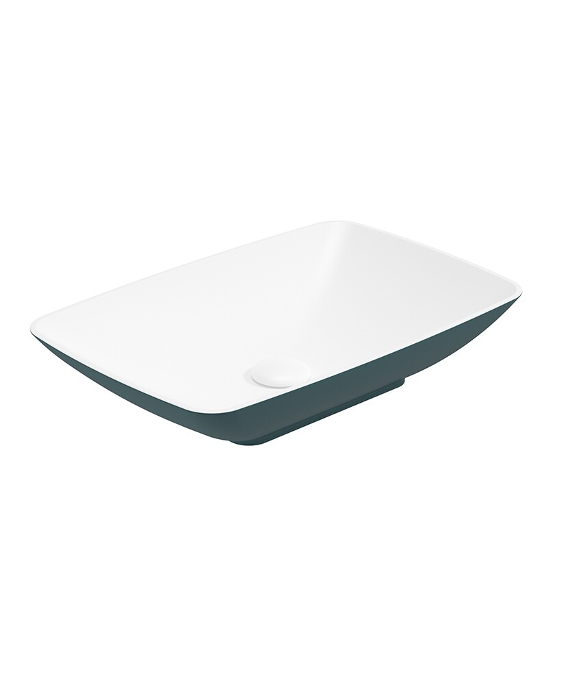 SONAS Skal Rectangle Countertop Basin Ocean Blue