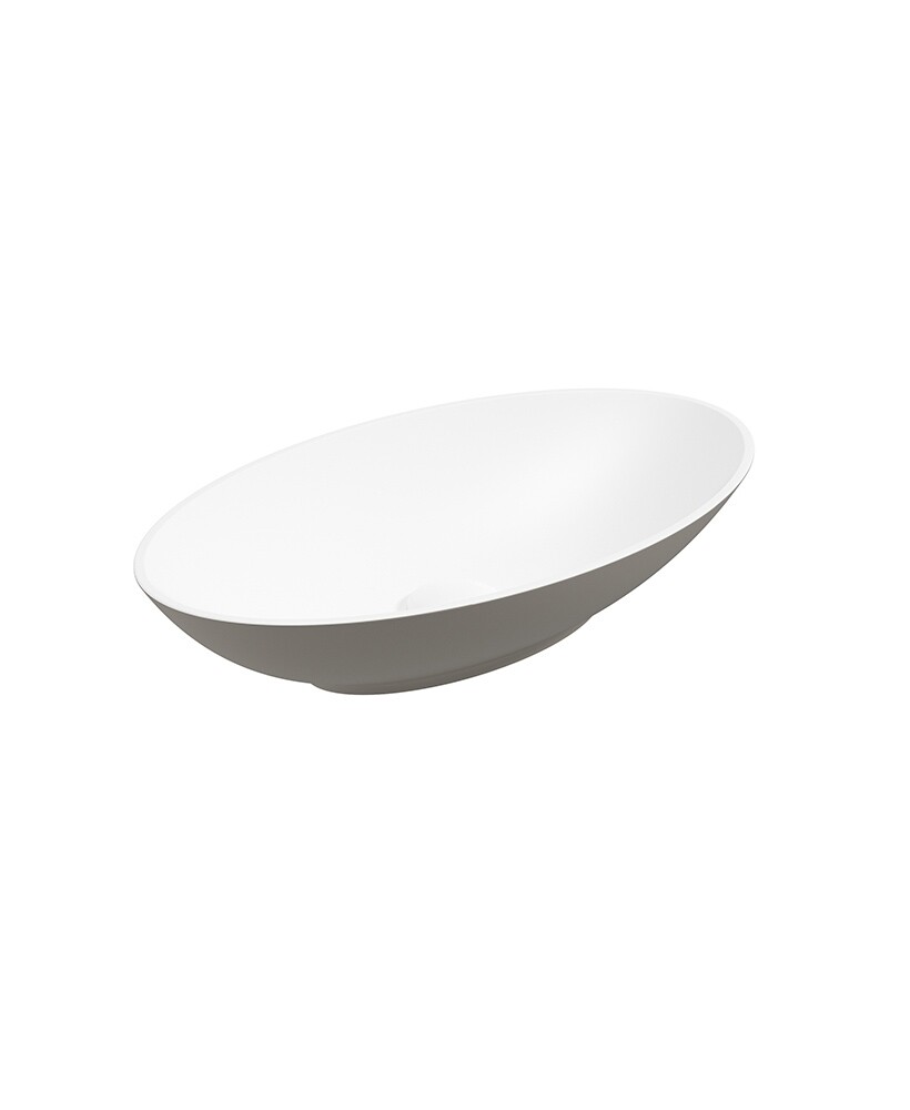 SONAS Skal Oval Countertop Basin Khaki Matt
